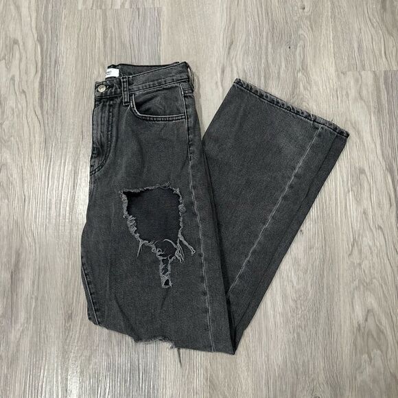 Forever 21 Black High Waist Ripped Jeans - Picture 3 of 5